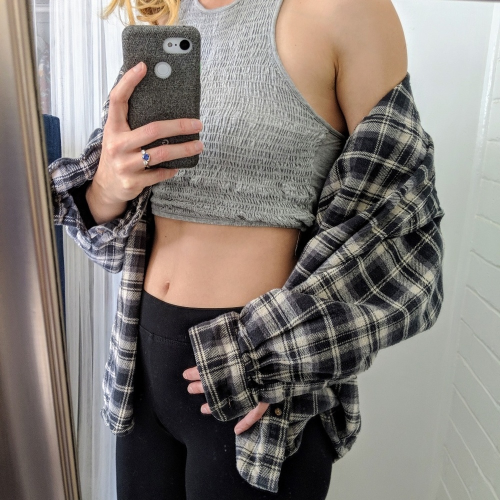 Blue Oversized Flannel - Picture 5 of 5